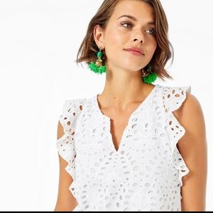 Lily Pulitzer Faun Top Resort White XL